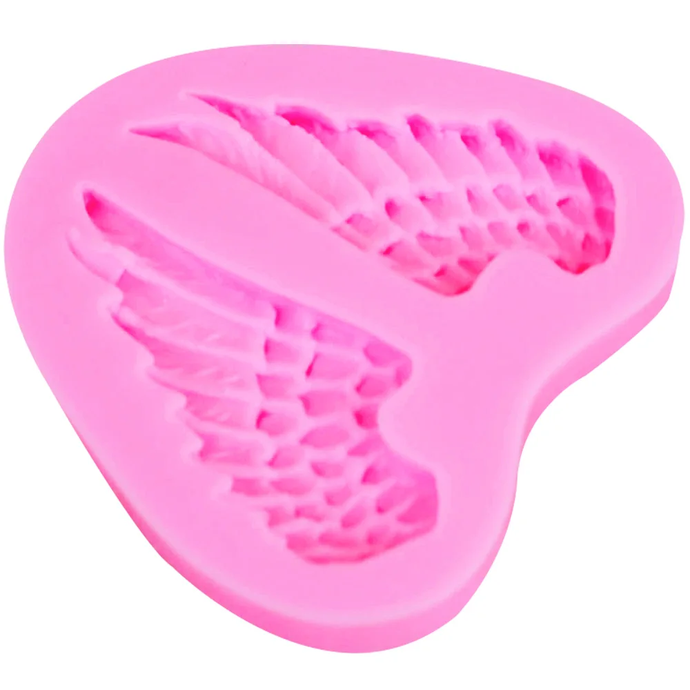 M090 Angel Wings Silicone Mold Chocolate Moulds Kitchen-Baking Resin SugarForm Home Decoration 3D DIY Clay Craft Wax Tools