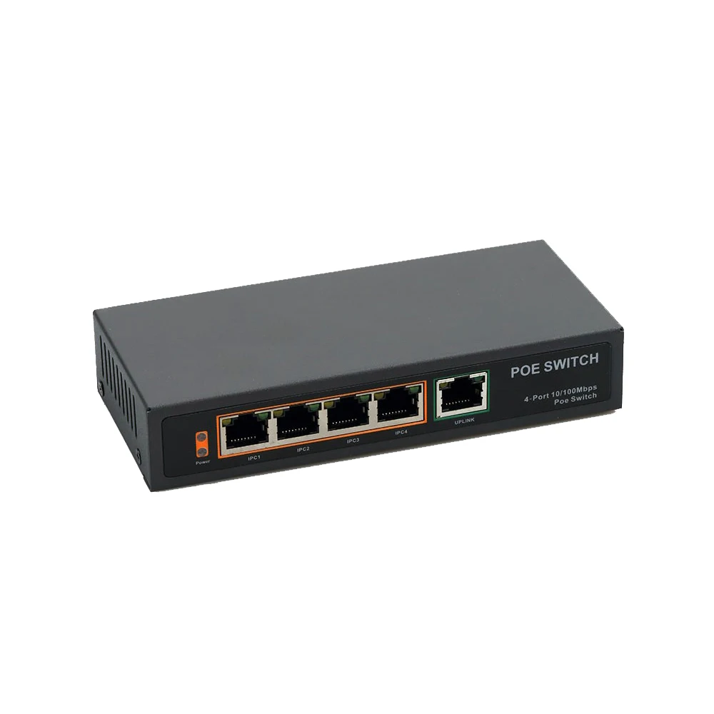 48V 96W 5 Ports 4 PoE Injector Power Over Ethernet Switch VoIP Phone AP Devices Network Switch  IEEE802.3af 10/100mpbs