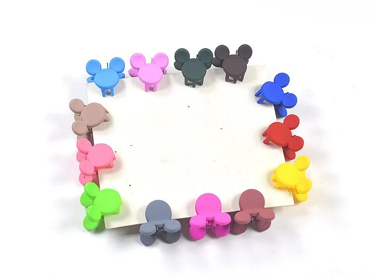 6PCS/LOT Hair Accessories Plastic Solid Bangs Hairpins Small Flowers Gripper Little Girl Hair Clips Hair Claws Hair Clamp