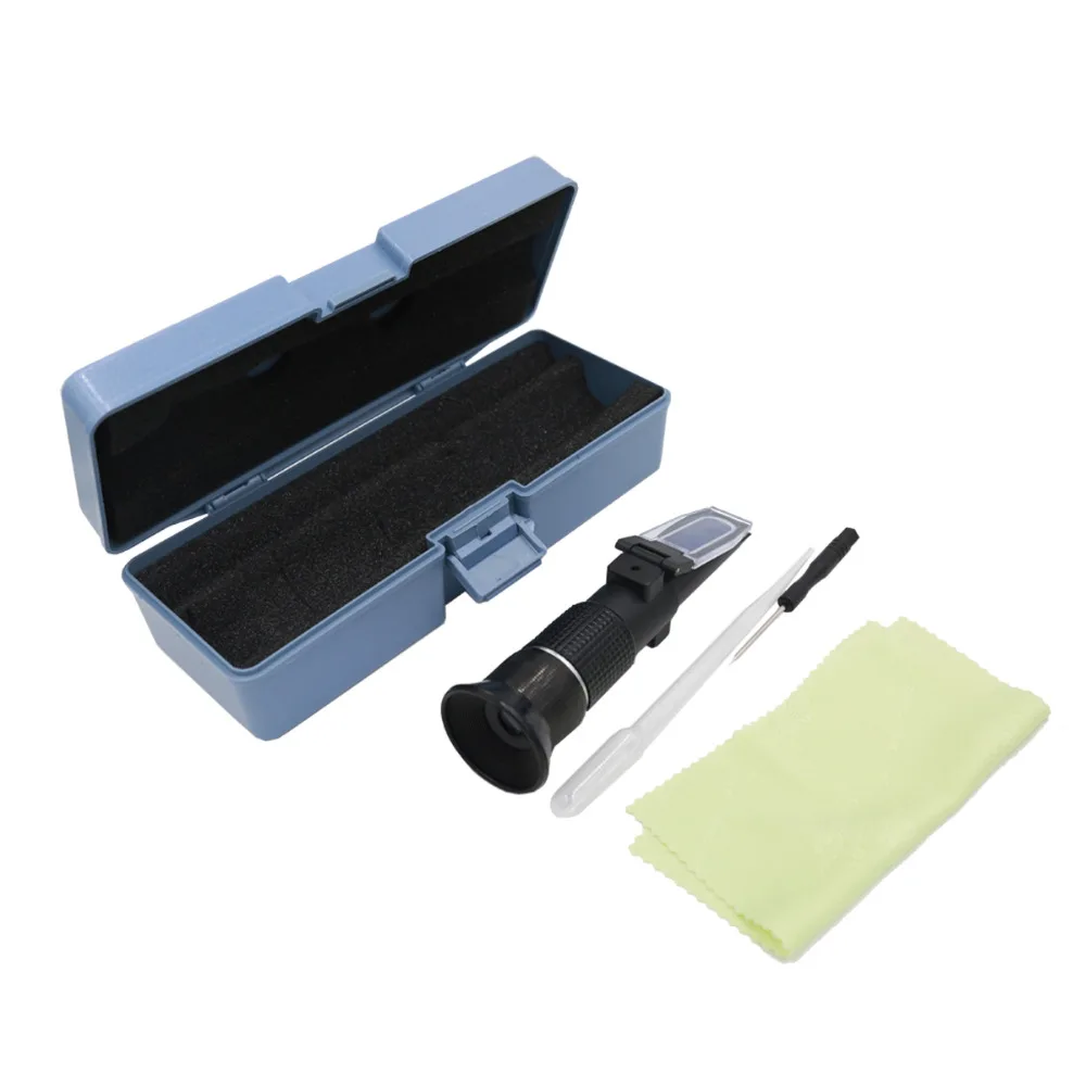 3-in-1 Handheld Honey Refractometer for Honey Moisture Brix and Baume 58-90% Brix Scale Range Honey Moisture Tester with Box