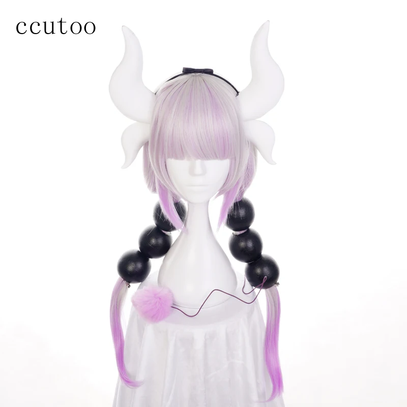 

ccutoo Miss Kobayashi's Dragon Maid Kanna Kamui Synthetic Hair Heat Resistance Cosplay Wig+ A Set Accessory