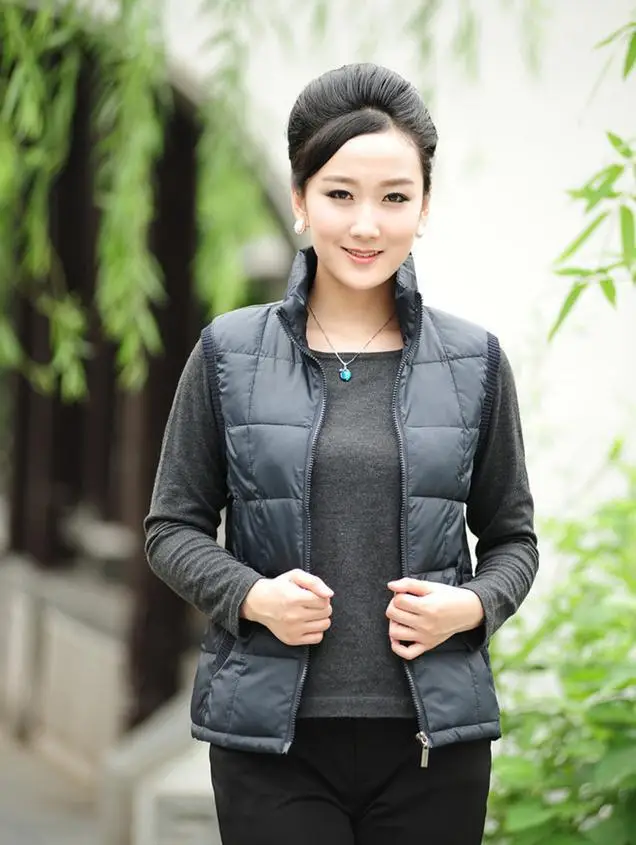 

Hot! woman fashion down waistcoat woman winter down vest casual down vests outerwear Large size XL-XXXXL Factory sales