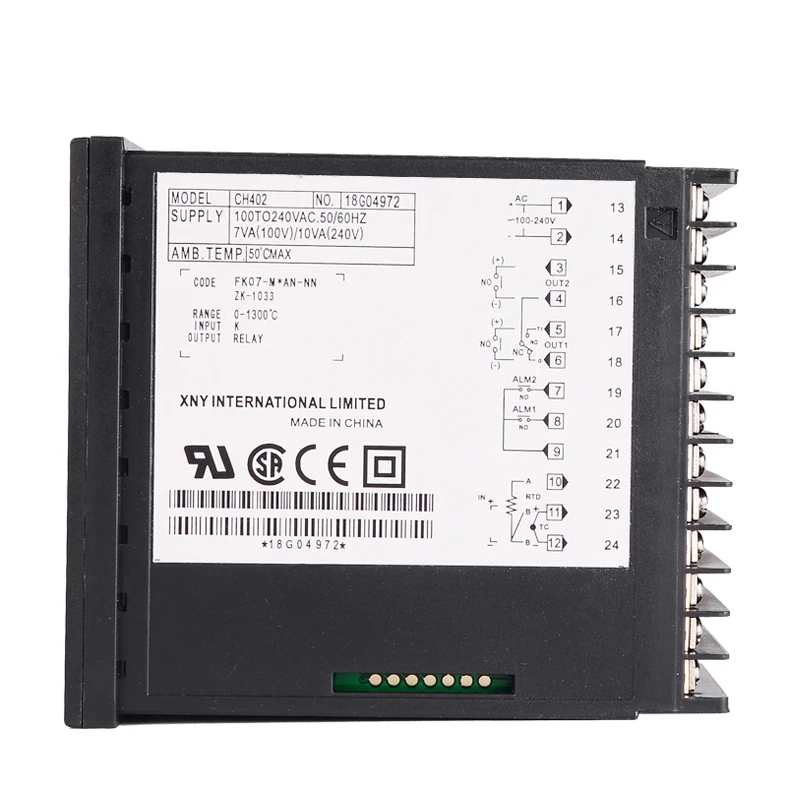 48*96mm Digital PID Temperature Controller CH402 Relay Output Without Sensor Vertical