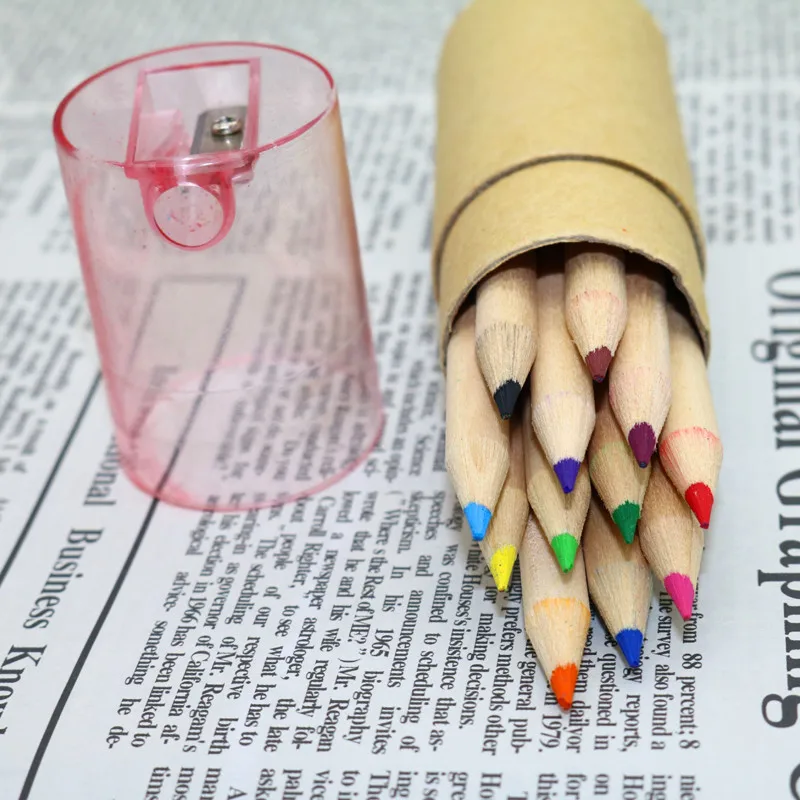 1 Pc Kraft Paper Cartridges Multicolor Pencil 12 Colors Loading Sharpener Cover Drawing Color Of Lead Color Pencil image 4