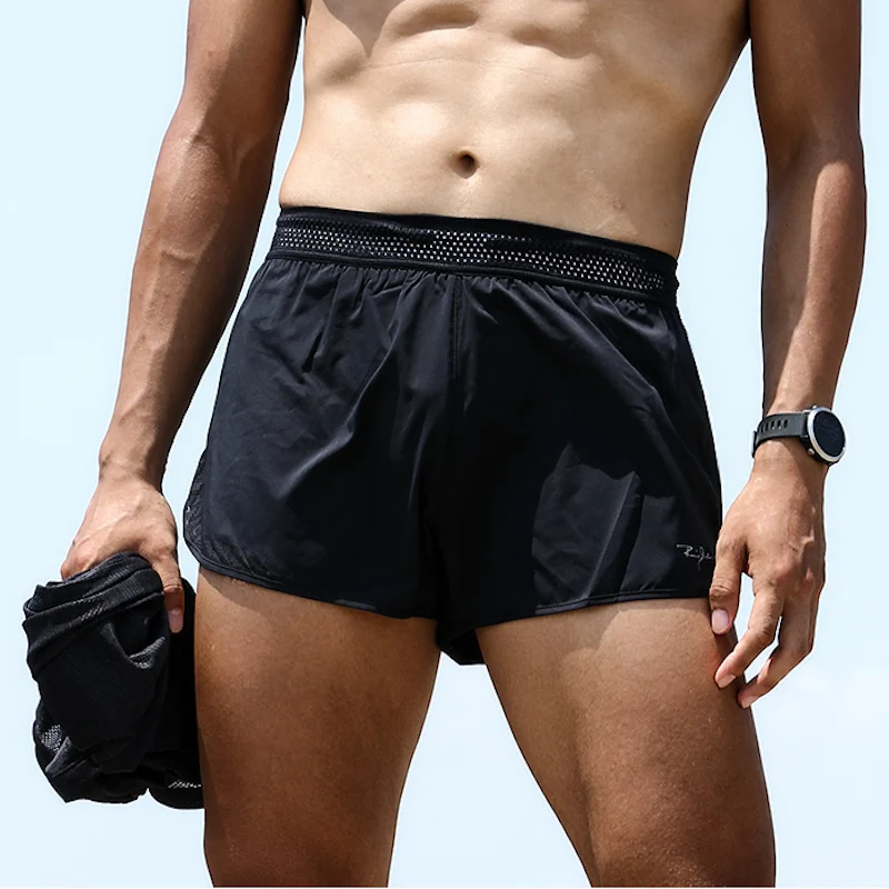 U18169  Professional Marathon Shorts Men\'s Running Shorts 2 in1 Quick Dry Breathable Running Workout Light  Gym Training Short