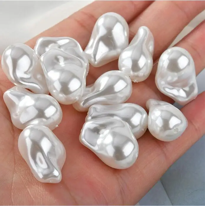 

New style 40pcs/lot 22*16mm Imitation pearls geometry irregular beads diy jewelry earring/bracelet/necklace pendant accessory