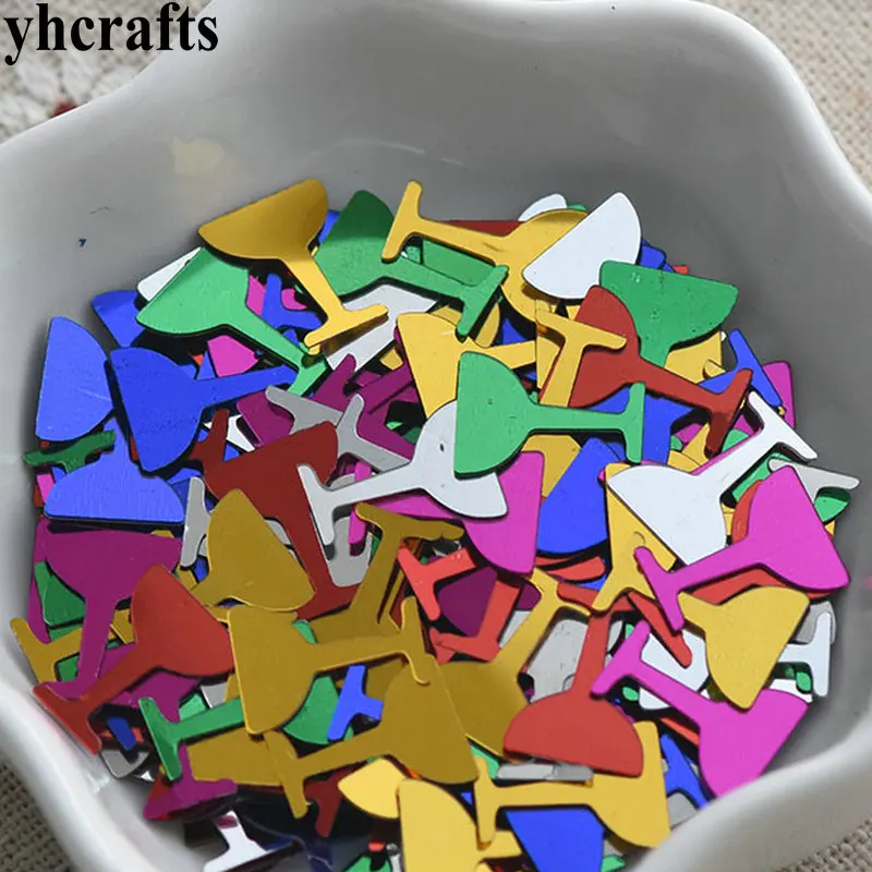 

25 г/лот 9x12 мм бокал для вина с пайетками. Материал для творчества детского сада Искусство и ремесла интеллект творческая активность товар для детей удобный