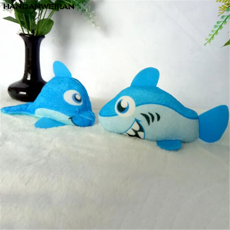 1PCS Children Plush Dolphin Shark Toys Small Pendant Soft Stuffed Toy Dolphins Sharks Toy For Kids Gifts 16CM