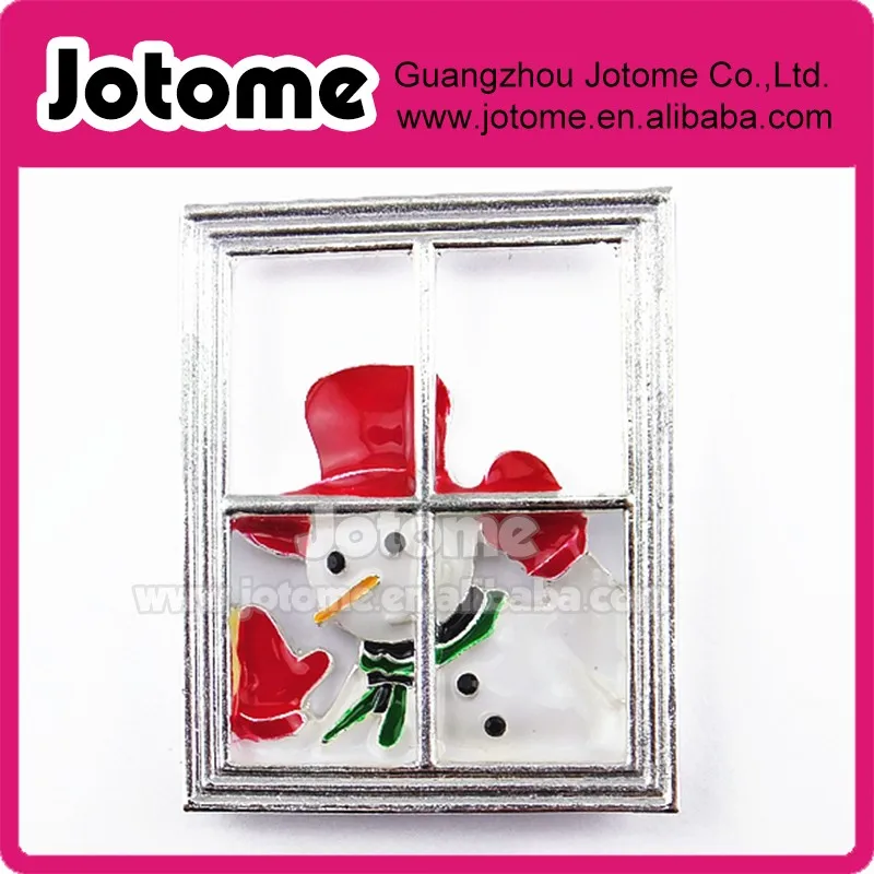 

50pcs/lot Enamel Snowman Christams Brooches Pin