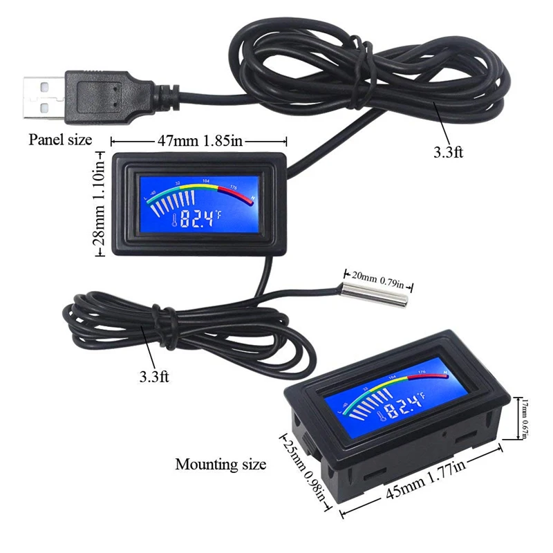 -50~110C  -58~230F LCD Digital Thermometer Temperature Meter for Car Computer Refrigerator Temperature Monitor