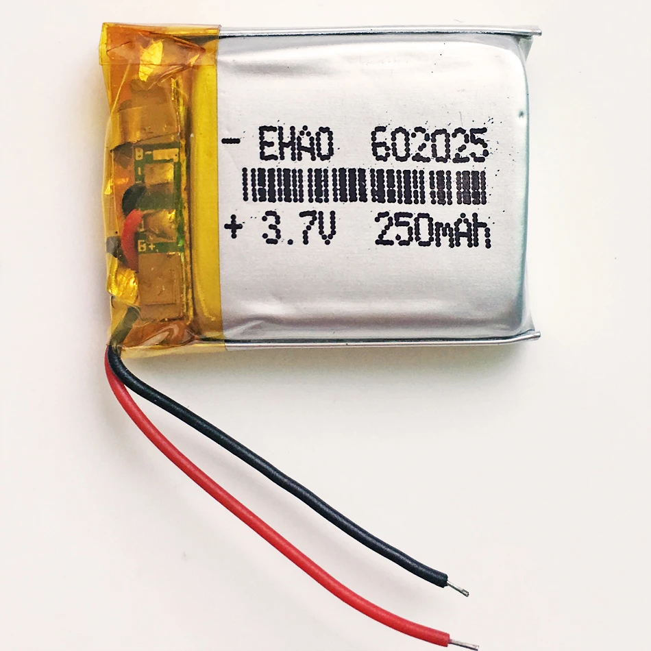 3.7V 250mAh 602025   Akumulator litowo-polimerowy Li-Po do zestawu słuchawkowego Bluetooth Mp3 GPS PSP