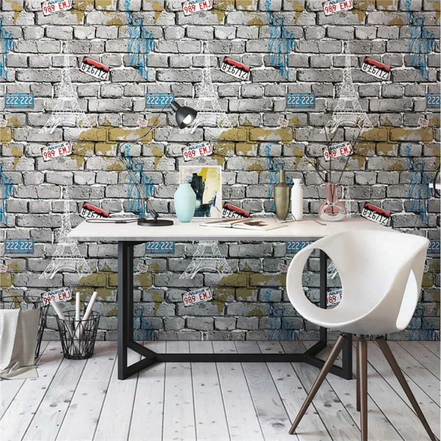 new wallpaper brick retro brick industrial wind wallpaper hair salon hotel tide restaurant decoration clothing store wallpaper