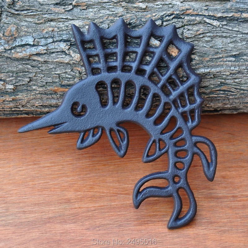 Pot holder Cooling Rack Sea horse Trivet Cast Iron Teapot Pad Mat with feet Pot stand Cooker gift for celebration commemorative