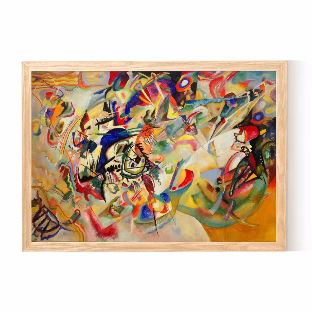 Kandinsky Abstract Figures Canvas Painting Poster For Bedroom Decor No Frame