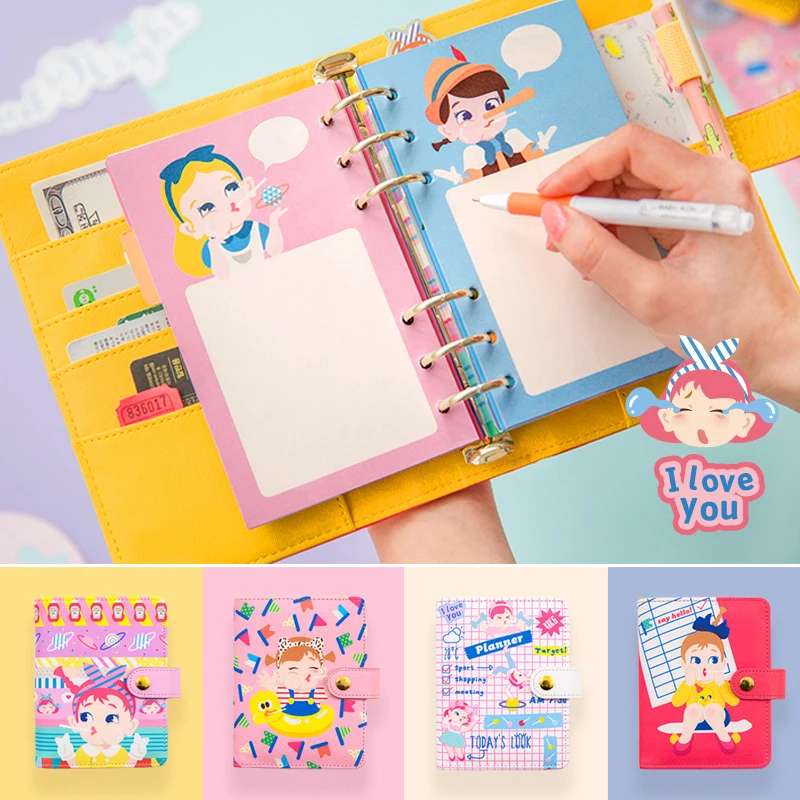 Japanese Style Office Personal Time Organizer Notebook Day Weekly Monthly Plan Kawaii Agenda Planner Travel Journal A7 A6