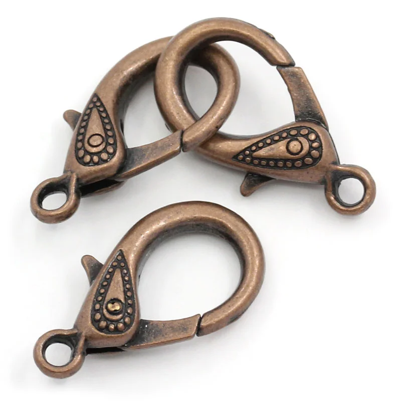 Doreen Box Lovely Lobster Clasps Findings Antique Copper 3.1x1.7cm,10PCs   (B24600)