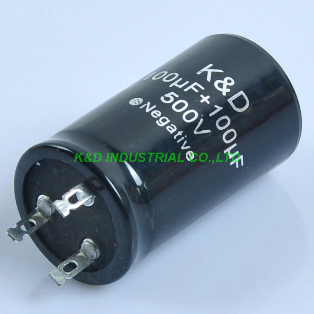 

1pc 35*70mm Can Eelectrolytic Capacitor 100uf + 100uf 500V Guitar Amp