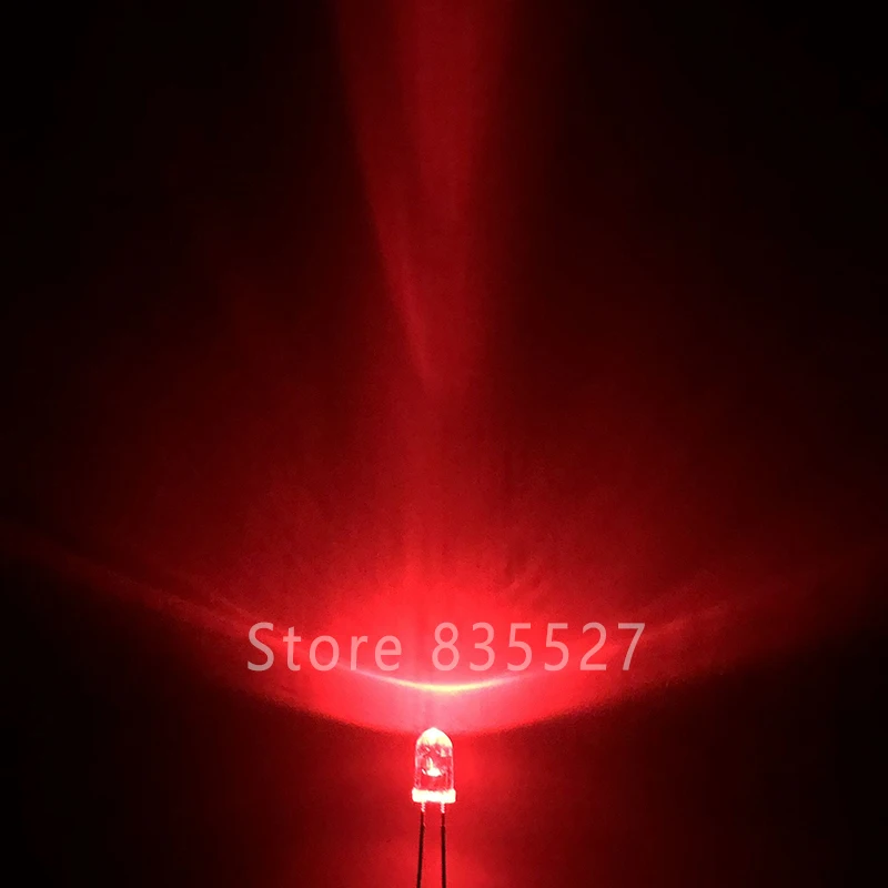 1000pcs / LOT F5 5MM Round LED Water and Clear Red Super Bright LED light emitting diode Kit DIP Lamp beads