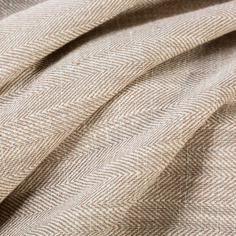 Herringbone 45% Cotton 55% Linen Coat Fabric Designer Fabric In Spring And Autumn  90*140cm/Piece W300308