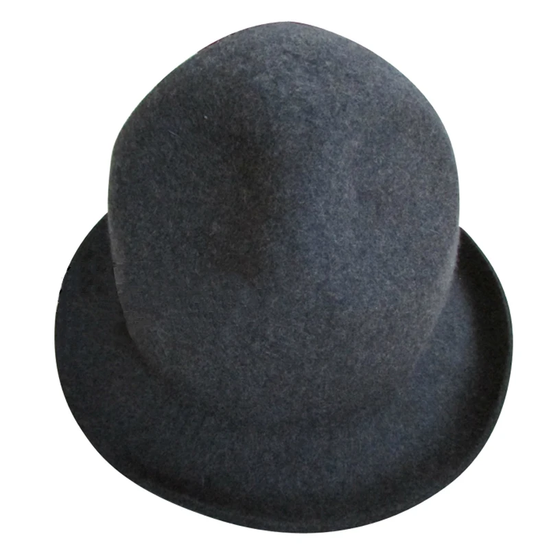 Sunlynn Brand New Fashion Women Men 100% wool Felt Mountain Hat Dome Top Celebrity Style Novelty Buffalo hat bowler hats