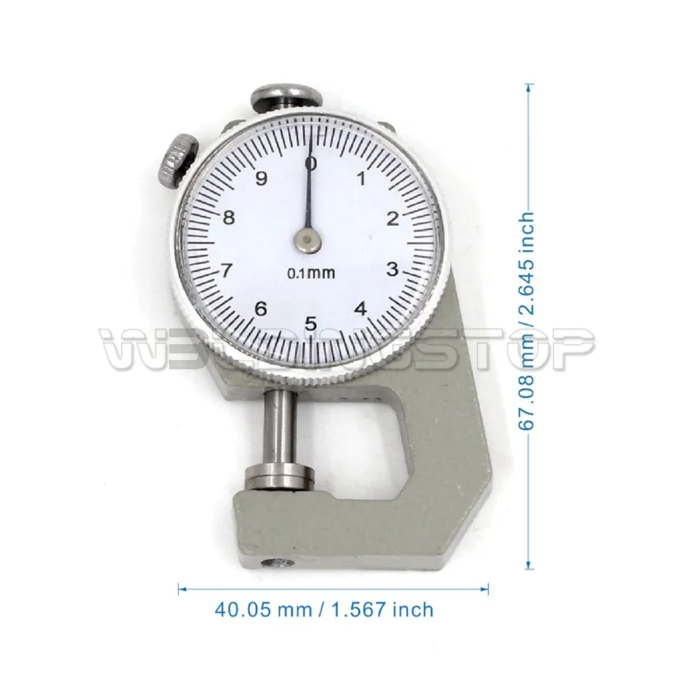 INSPECTION DIAL THICKNESS GAUGE GAGES / 0.1mm X 10mm / Flat measure head