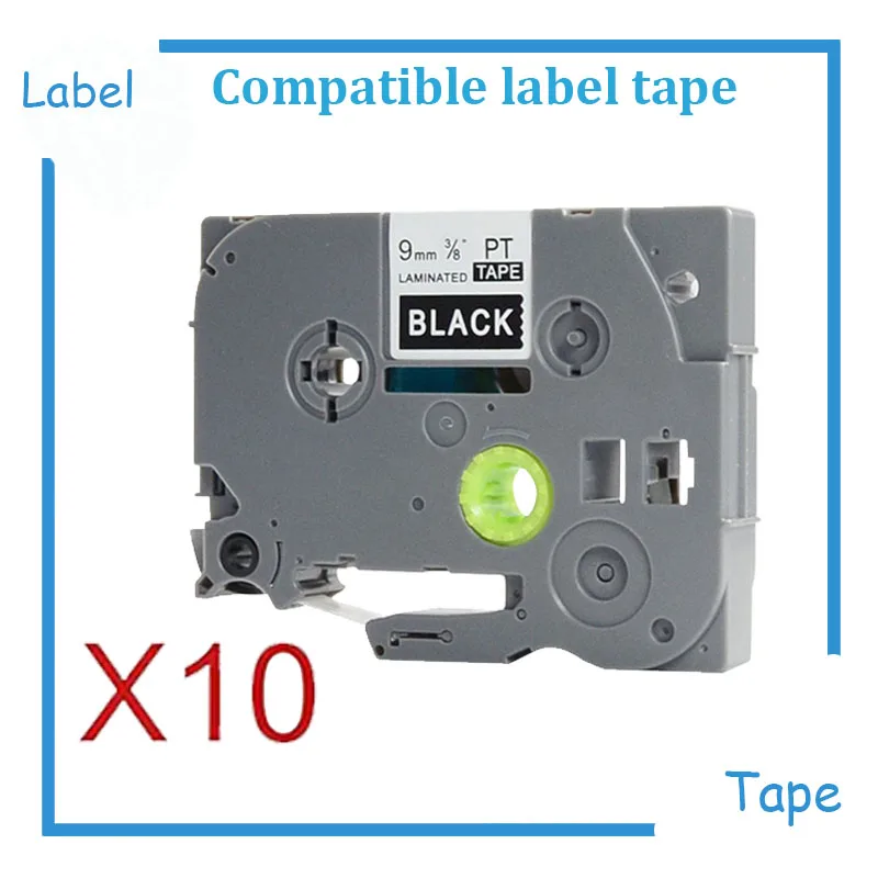 

10PK TZe Laminated Label Tape TZe325 TZe-325 TZ325 TZ-325 white on black tz tapes