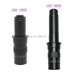 180X 300X Adjustable Magnification 25mm Zoom C-mount Lens 0.7X~4.5X Industry Microscope Camera Eyepiece Magnifier