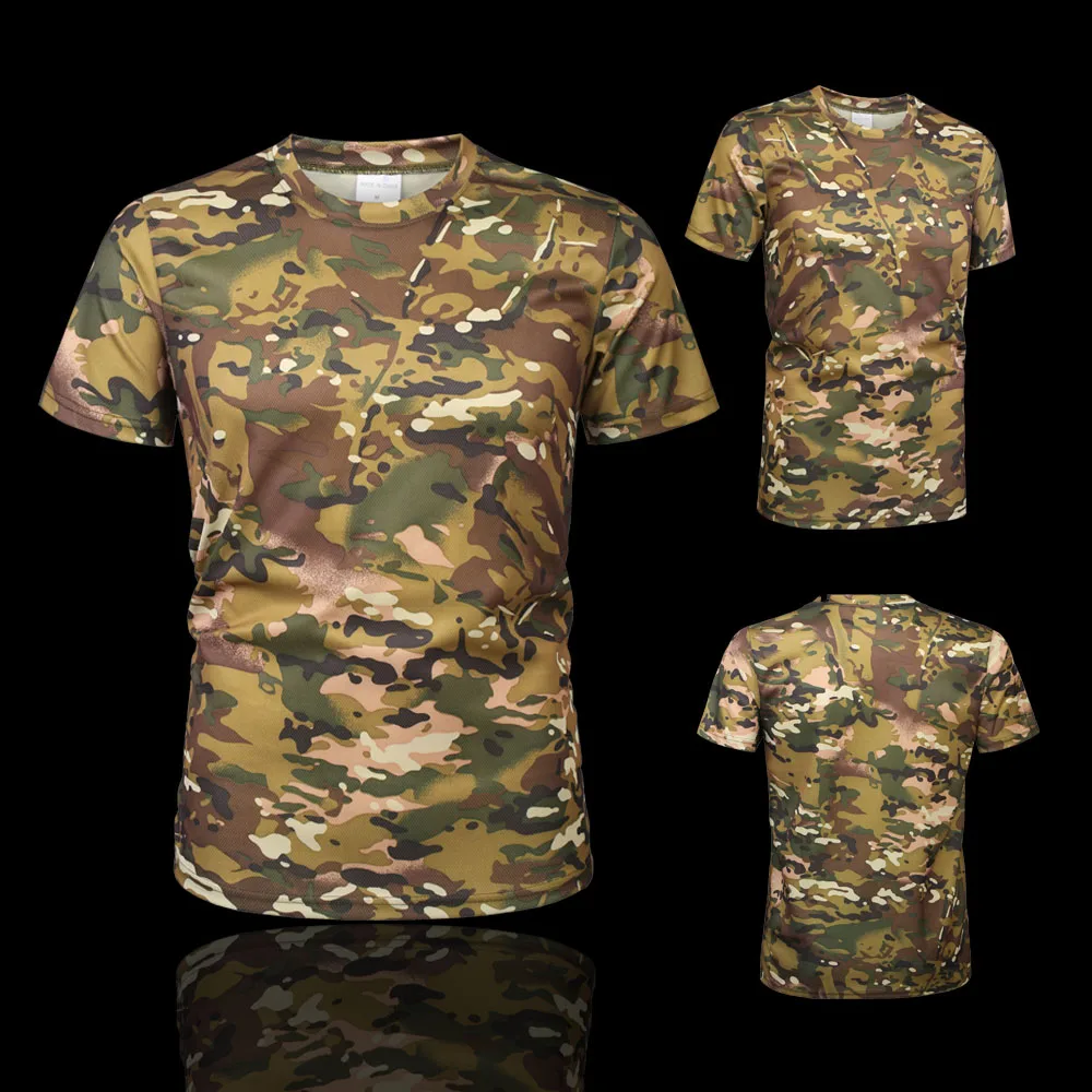 MEGE Brand Clothing Tactical Men\'s Shirt Fast Dry Breathable Short Sleeve Male Casual Shirt