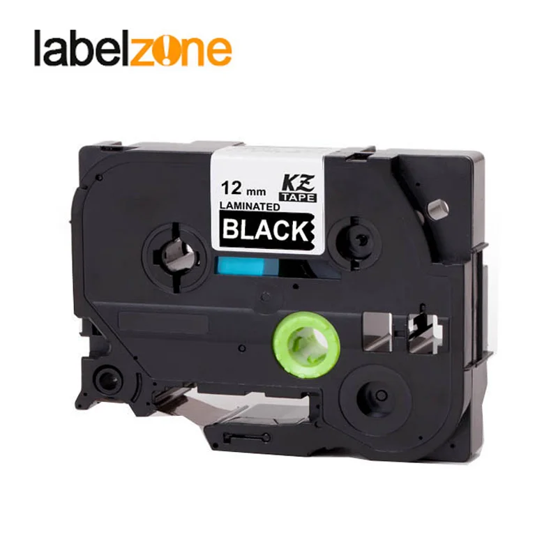 5Pcs White on black 12mm Tze335 Compatible Brother p-touch label printer Refill Label Tape Tze-335 tz-335 tze 335 tz335 ribbon