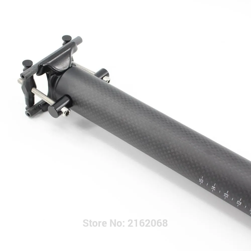 New Mountain folded bike matte 3K full carbon fibre bicycle seatpost carbon MTB parts 27.2/30.8/31.6/33.9/34.9mm*400mm