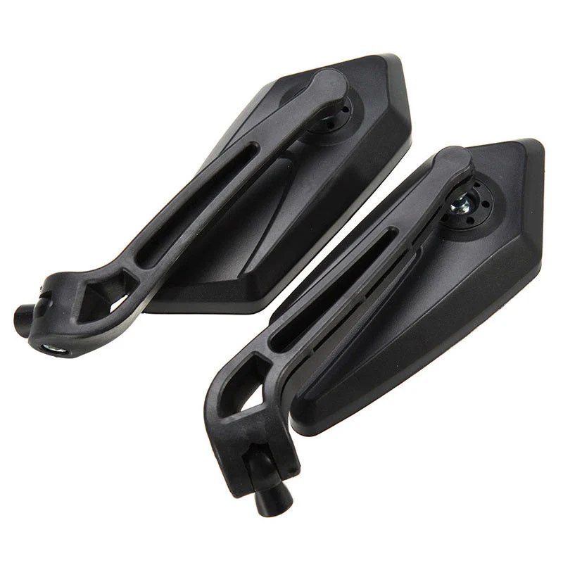 2pcs Rearview Mirror Reflector Mirror For Motorcycle ATV Quad Scooter Black 100% brand new and high quality