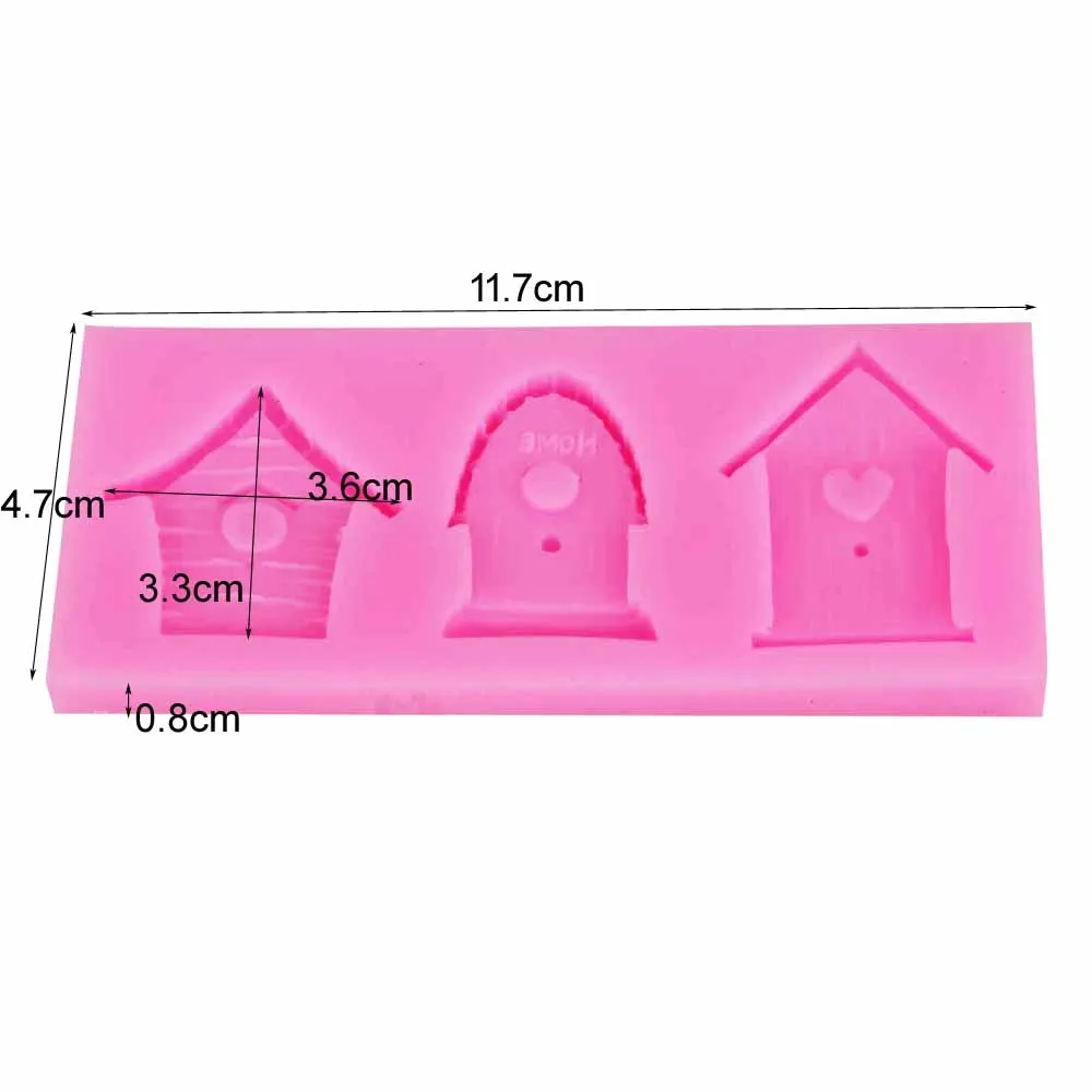 Sophronia Bird House Pendant Silicone Chocolate Molds For Craft UV Resin for DIY Making Candy Sugar Cupcake Accessories  m763