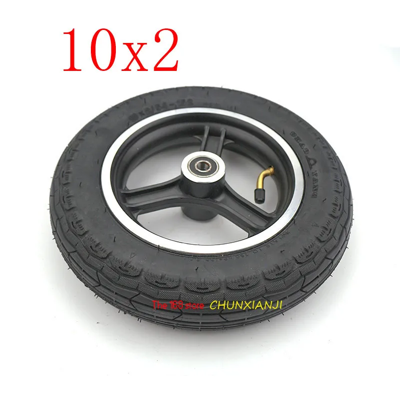 Super 10 x 2/54-152 Tire and rims hub combo,for Kid Schwinn Tricycle,baby stroller,Electric scooter,Wheelbarrow 10*2 tyre wheel