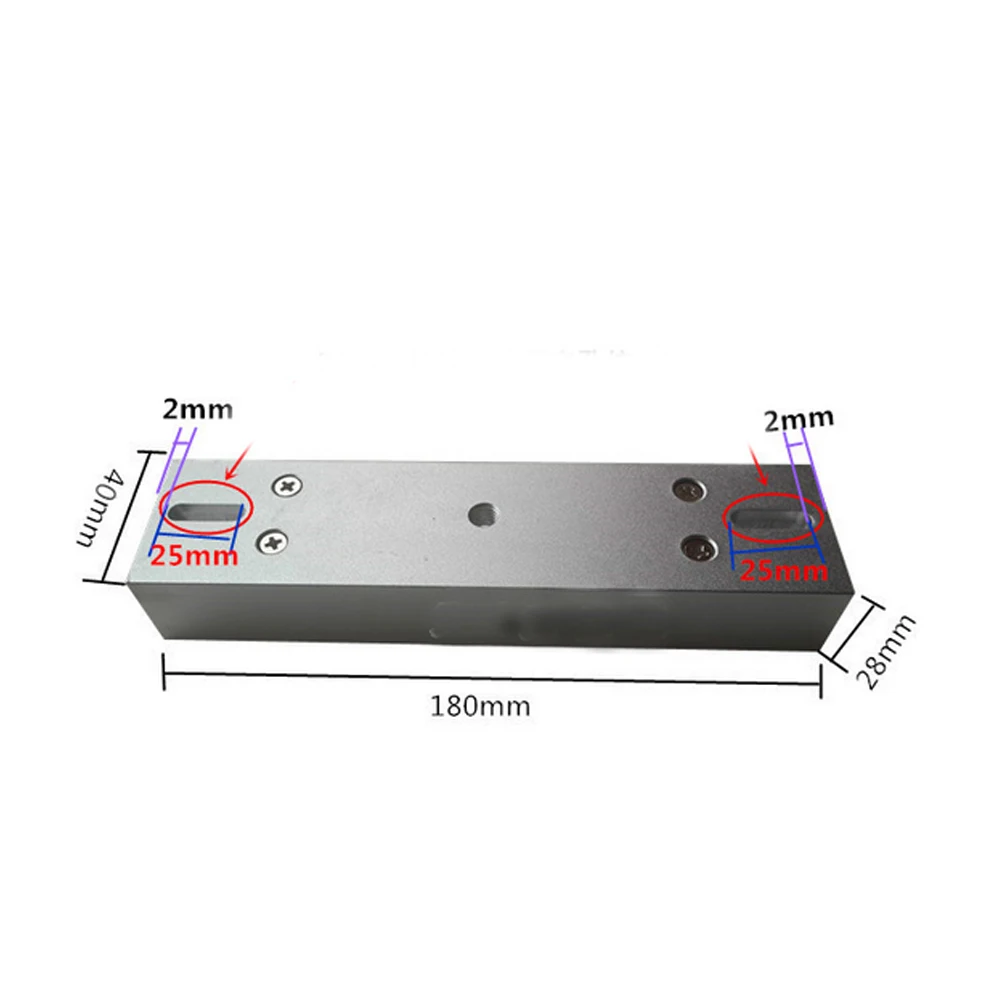 Magnetic lock U shape bracket for 280kg/600bls frameless glass door for Access Control System