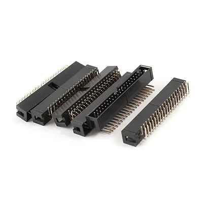 10pcs 40 Pins Double Row 2.54mm Pitch 90 Degree Box Pin Header Cable Connector