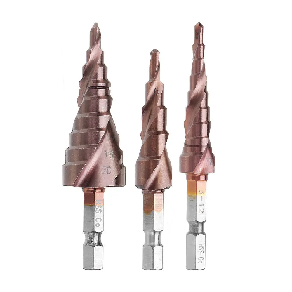 HSS M35 5% الكوبالت خطوة مثقاب الخشب HSSCO عالية السرعة الصلب مخروط عرافة عرقوب المعادن مثقاب الخشب s أداة مجموعة ثقب القاطع ل الفولاذ المقاوم للصدأ