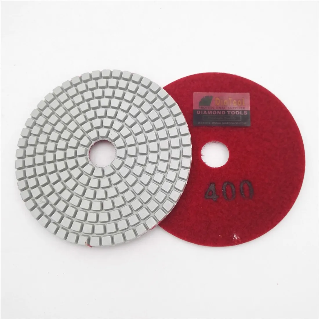 SHDIATOOL 10pcs #400 4inches Diamond Polishing Pads Set Wet Sanding Discs Flexible Granite Marble Terrazzo Grinder 100mm Plate