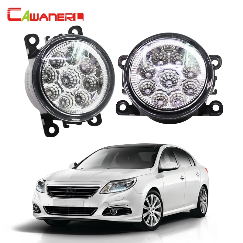 

Cawanerl 2 Pieces Car Fog Light LED Bulb DRL Daytime Running Light Blue White Orange 12V DC For Renault Latitude Logan Master II