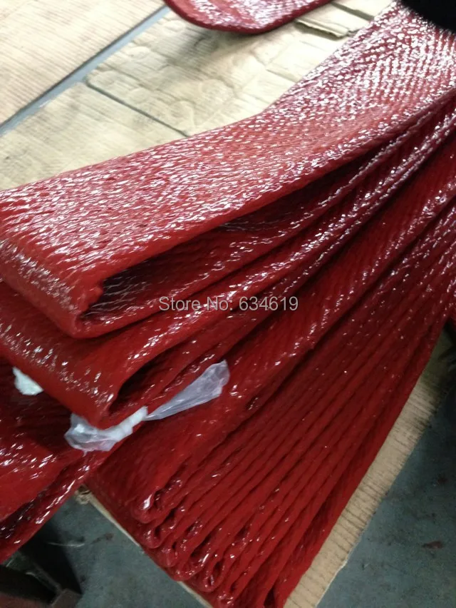 Silicone Fiberglass Heat Resistant Sleeve, Thermal Insulation Tube, Oxide Red Heat Insulation Tube 85mm