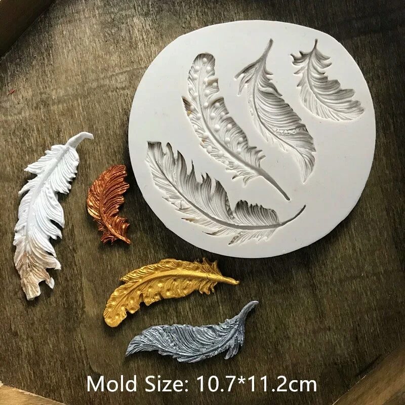 Peacock feather food grade silicone mold DIY chocolate baking tool sugar cake decorating WMJ-862