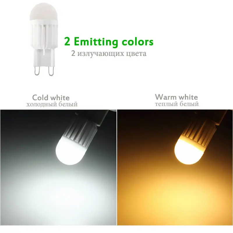 G9 LED Lamp 3W 5W 7W Mini LED Bulbs Ceramic AC 220V 230V COB Spotlight for Crystal Chandelier Replace 35W 50W