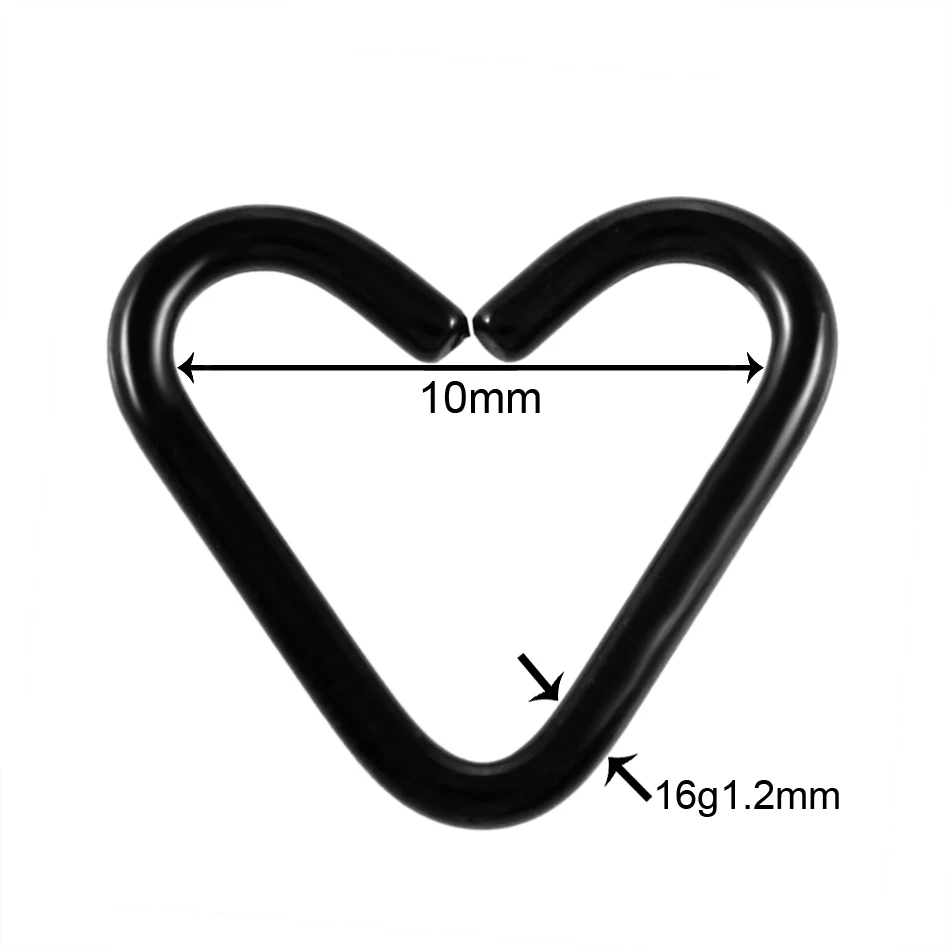 1PC Titanium Horseshoe Eyebrow Tongue Labret Rings Hinged Segment Nose Septum Clicker Daith Heart Earrings Tragus Jewelry
