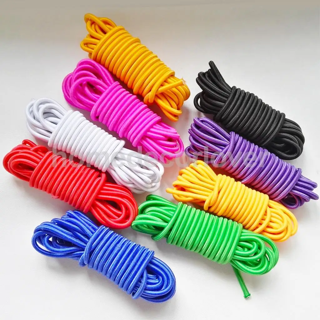 5mm x 5 Metri Forte Elastico Attrezzature Bungee Corda Shock Cord Cavo Tie Imbottiture Accessori FAI DA TE per Kayak Barca Roulotte