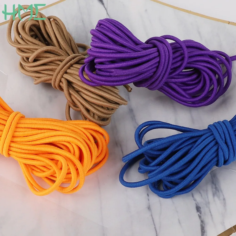 5m/lot 2/2.5mm Elastic Rope Rubber Band Tape Round Elastic Bands Thread Cord For Jewelry Making DIY Bracelet Sewing Accessories