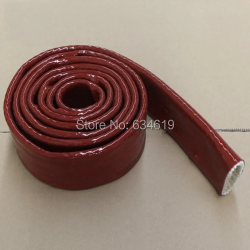 

Silicone Fiberglass Insulation Pipe Sleeve, Fire Insulation Casing, Flame Retardant Cable Protection 100mm