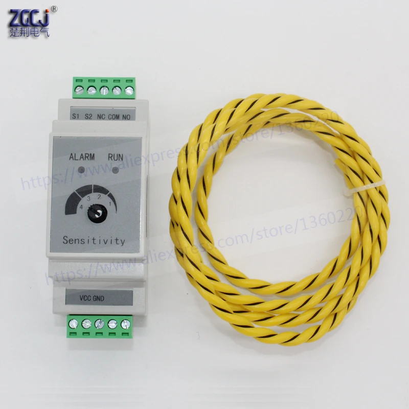 with 2m sensor wire 35mm Din liquid Water Leakage Detector water switch output Flooding liquid leaking relay leak alarm device