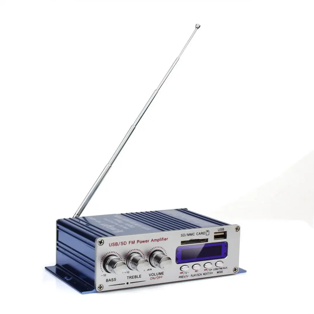 Kentiger HY-400 12V Digital Display Auto Car Power Amplifier FM Radio Player Support USB SD Card Input with Remote Control