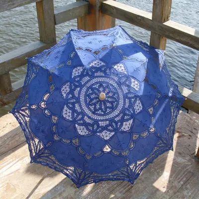 

New arrival ! 100% cotton handmade lace sun Umbrella Vintage chinese Wood female/girl/women Marriage/Wedding Parasol umbrella