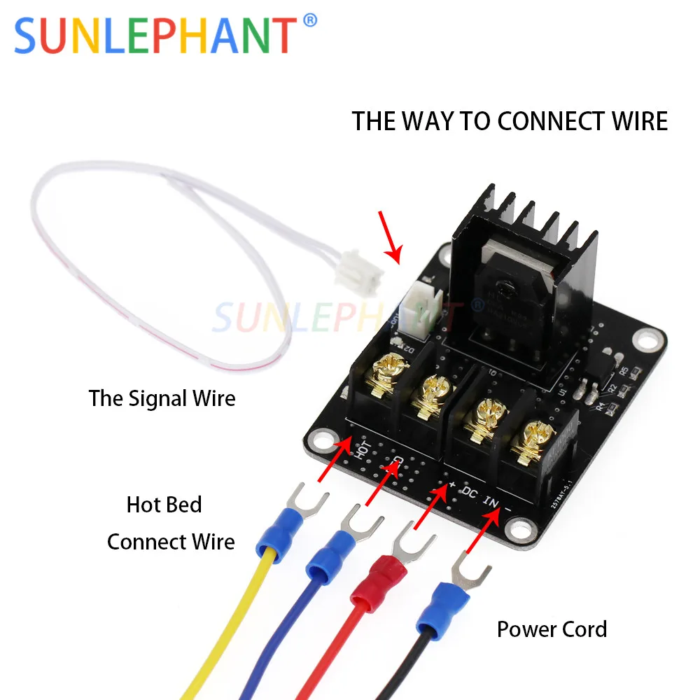 2 set 3D Printer Heated Bed Power Expansion Module MOSFET Board Upgrade 25A High Current Load Board for ANET A8 3D Printer Parts