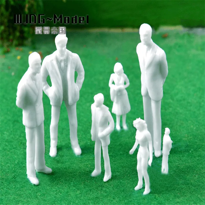 

wiking 1:75 MIXED miniature white figures Architectural model human scale HO model ABS plastic peoples 2.5cm